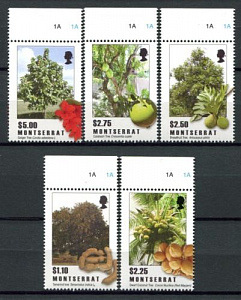 Монтсеррат, 2009, Флора, Плоды, 5 марок